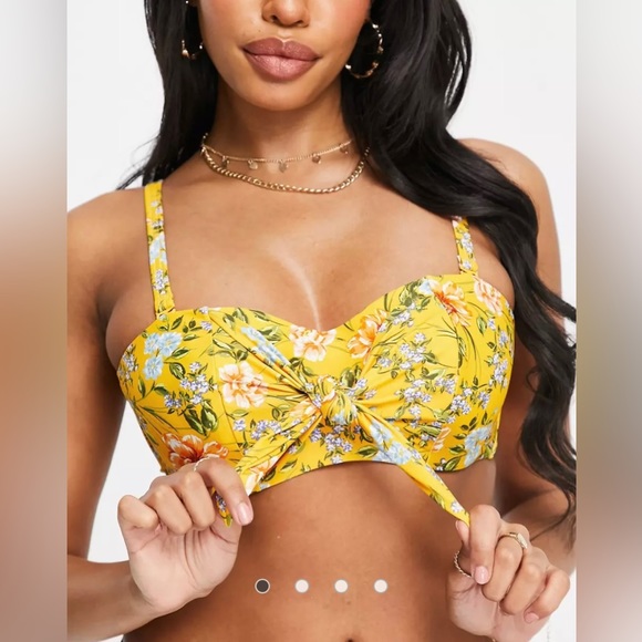 Figleaves bikini set in yellow floral - Picture 3 of 6